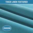 H.VERSAILTEX Linen Placemats Set of 6 Premium Solid Table Mats for Dining Table Spill-Proof Waterproof Heat-Resistant Kitchen Mats Washable, 12x18 inches, Teal