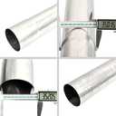 409 Steel 3.5'' Inch OD Straight Exhaust Pipe Mandrel Tubing Pipe 48" / 4 Ft Long Custom Fitment For Exhaust System