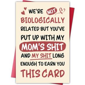 20 x Funny Father's Day Card for Step Dad, Happy Father's Day Card Gift from Step Son or Step Daughter, Humorous Fathers Day Gift Thank You Cards for Stepfather, Mix
