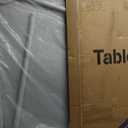 VECELO 34'' Folding Table with Soft Padded Tabletop, Portable Multifunctional for Indoor/Outdoor, Home, Parties, Picnics, and Games (Grey)