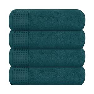 GLAMBURG Ultra Soft 4 Pack Oversized Bath Towel Set 27x54 inches, 100% Cotton Bath Towels, Highly Absorbant Compact Quickdry & Lightweight Towel, Ideal for Gym Travel Camp Pool - Teal