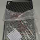 EWFEN Reversible Grill/Griddle, 16.7x9.5'' Pre-Seasoned Cast Iron Griddle Pan, Double Burner Cookware, Rectangular Non-Stick Stovetop Griddle with Handles, Flat Top Plate for Oven, Grill & Campfire