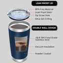 20oz Tumbler Bulk Stainless Steel Tumblers with Lid Vacuum Insulated Double Wall Travel Coffee Mug Powder Coated Tumbler Cup for Hot and Cold Drinks(Navy Blue, 6 pack)