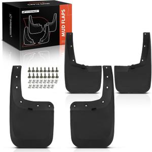 A-Premium Mud Flaps Compatible with Ford Ranger 2024 2025 Crew Cab Pickup, No Drilling Required Mud Guards with Hardware Accessories, Set of 4 Front and Rear(Not fit for Raptor Model)