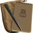 Rite in the Rain Weatherproof 3" x 5" Top-Spiral Notebook Kit: Tan CORDURA Fabric Cover, 3" x 5" Tan Notebook, and an Weatherproof Pen (No. 935T-KIT)