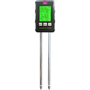 Soil Moisture Meter 6-in-1 Soil Ph Meter Moisture/Fertility/pH/Temperature/Humidity/Light 90-Degree Rotatable Backlight LCD display Soil Tester Gardening Tool for Lawn Farm Garden Indoor Outdoor Use