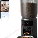 PETOCAT AI Automatic Cat Feeder with 2K HD Dual Cameras,5G&2.4G Wi-Fi 6L Cat Food Dispenser with Cats Recognition& Diet Tracking, Laser Interactive Toy & Two-Way Audio