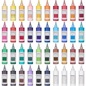 MEEDEN Soft Body Acrylic Paints Set: Matte Finish 40 Colors x 250ml/8.45oz Fluid Acrylic Paints for Art Painting on Canvas Wood & Glass for Students Adults Artists, 340 Fl Oz