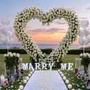 Coume 88 Pcs Marry Me Proposal Kit Wedding Proposal Decorations, White, 6.6 x 6.6 ft / 2 x 2 m