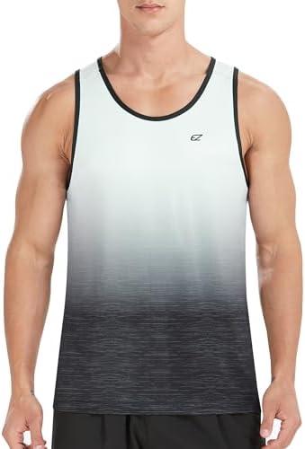 EZRUN Men's Tank Tops Quick Dry Workout Swim Beach Shirts Sleeveless Shirts for Bodybuilding Gym Fitness Training Size XL