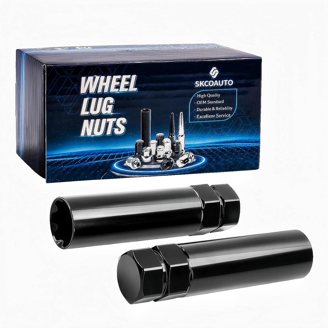 7 Point Spline Lug Nuts Tuner Socket Key Tool 2pcs Compatible with 13/16inch(21mm) and 7/8inch(22mm) Hex Socket Wrench7 Spline Socket Key Black for 14x1.5, 14x2.0, 9/16inch Lug Nut