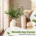 Giegxin 6 Pcs 31.5 Inch Artificial Eucalyptus Greenery Stems Faux Leaves Branches Fake Plants Spray for Wedding Centerpieces Vase Filler Home Kitchen Farmhouse Spring Decor Office Party Decoration