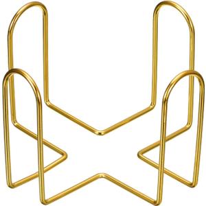 uxcell Coaster Holder, 1pcs 2.95" - Iron Metal Coaster Storage Rack for Both Round and Square, Holds 8 Coasters (Gold)