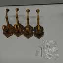 Kingyuan Vintage Coat Hooks Wall Mount 4PCS,Vintage Decorative Hook,High-Grade Aluminum Alloy Material,Rustproof & Durable for Hanging Coats, Towels, Keys & Purses in Entryway,Bathroom, Kitchen