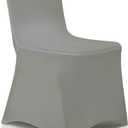 bricia 20 PCS Grey Stretch Spandex Chair Slipcovers, Dining Room Chair Covers Stretch Chair Slipcovers Protector for Wedding, Banquet, and Party