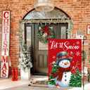 Winter Flag Set - Snowman & Cardinal - 28x40 & 12x18 Double Sided Christmas & Holiday Yard Flag (House + Garden Flags)