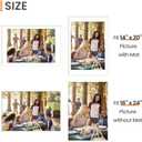 upsimples 16x24 Picture Frame, Display Pictures 14x20 with Mat or 16 x 24 Without, Wall Hanging Poster Frames, White, 1 Pack