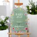Yousoontic 24" x 18" Acrylic Baby Shower Welcome Sign Baby in Bloom Wildflowers Welcome Sign Large Wildflowers Display Stand Decoration for Garden Ceremony Lawn Outdoor Indoor (Not Include a Stand), 18.11 inches x 24.02 inches
