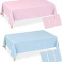 WNINK 6 Pack Gender Reveal Plastic Tablecloths, Disposable Rectangle Pink and Blue Pastel Tablecloth, Table Covers for Boy or Girl Gender Reveal Party Baby Shower Birthday Party Decorations 54" x 108"