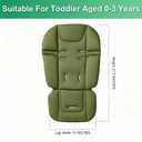 Baby Stroller Seat Liner for Most Models, Breathable Fabric Stroller Seat Liner Insert, Ensure Comfort and Support on The Go, Stroller Accessories for Toddler Aged 0-5 Years Old, Green