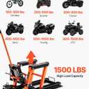 VEVOR Hydraulic Motorcycle Lift Jack 1500 LBS Capacity ATV Scissor Lift Jack Portable Motorcycle Lift Table with 4 Wheels Hydraulic Foot-Operated Hoist Stand for Motorcycle ATV UTV Powersports