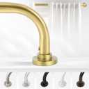 TANGWIN Gold Wrap Around Curtain Rods 28 to 48 Inch:Blackout Heavy duty Adjustable Window Curtain Rod for Bedroom,Industrial Darkening Curved French Metal Single Drapery Rods Easy Install,Brushed Gold