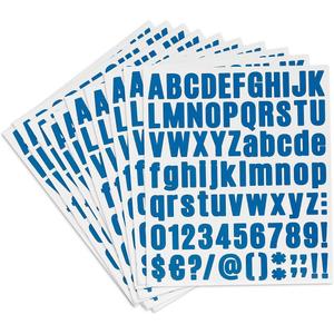 Vinyl Letter Stickers - 10 Sheets, 1 inch Self-Adhesive, Blue Decals for Mailbox, Scrapbooking, DIY Crafts, Classroom Decor, Door Car 4 Pack