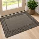 Dirt Trapper Door Mats 24x36in, Non-Slip Entryway Rugs, Brown