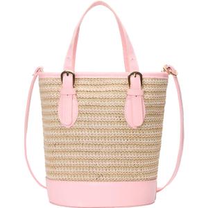 Women's Straw Crossbody Bag - Handwoven Summer Beach Purse with Top Handle, Bohemian Shoulder Tote for Vacation 2026