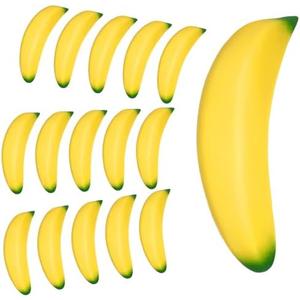 Kasyat 17 Pcs Banana Stress Toys Banana Stretchy Toys PU Relief Stress Balls Tiny Party Supplies for Relief Party Favors(3.94 Inches)