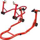 Motorcycle Stand Lift, Universal Paddock Lift Stand, 1100lbs Front Rear Combo Stand Lift Stand, Rear U+L Fork Swingarm Spool Stand 2-Pack