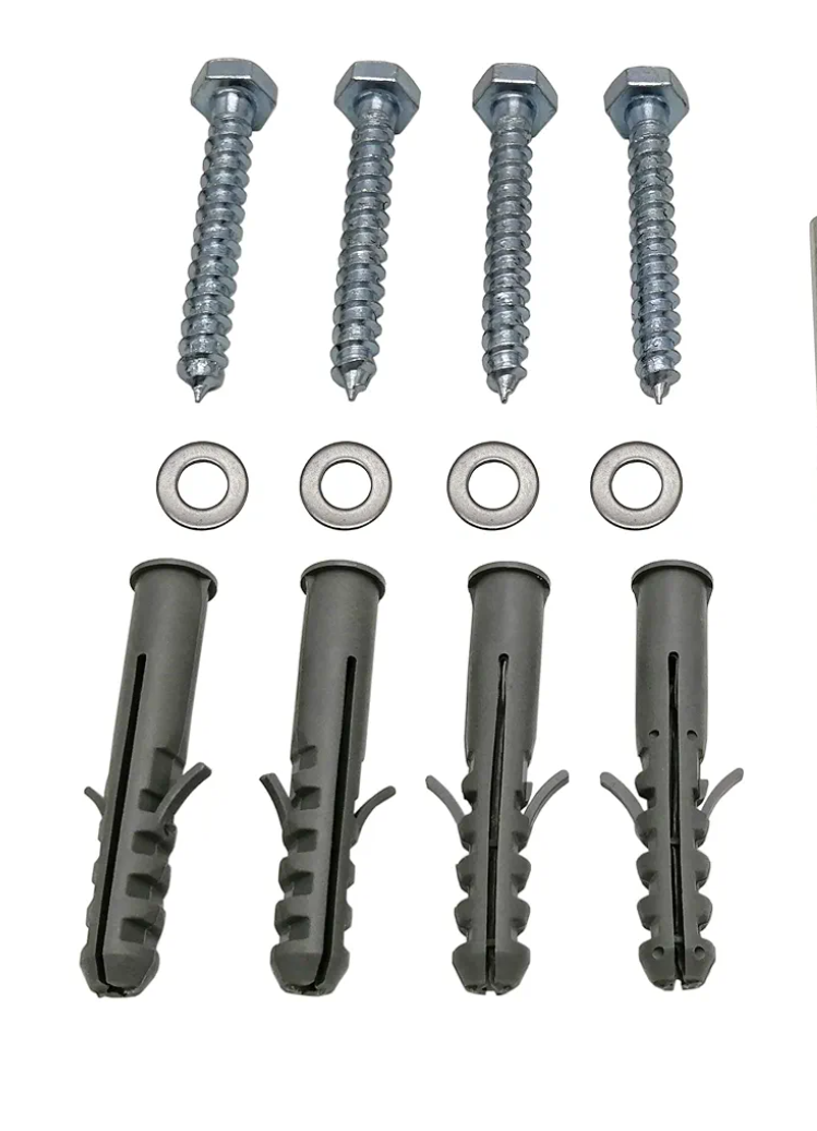 NKAIKE Lag Bolt Kit for Mounting TV Bracket Into Wood Or Concrete - Includes Heavy Duty Bolts, Fischer Concrete Anchors