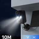 Security Cameras Wireless Outdoor, Flood Light Solar Cameras for Home Security, Home Camera with Color Night Vision, PIR Human Detection, 2-Way Talk, IP66 Waterproof, SD Card/Cloud Storage