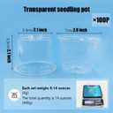 RooTrimmer 100 Pack 2.8 Inches Clear Plant Pots with Drainage Holes, Transparent Seeding Nursey pots, Round Plastic pots for Seeds Starter, Seeds Germination