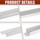 4 Pcs 20 Inch Stainless Steel Adapter Bar Table Adapter Long Metal Food Divider for Hotel Restaurant Kitchen Catering Home Commercial Food Service Accessories