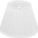 Small Lamp Shade, White Pleated Bell Shade for Table Lamps, 6" Top x 10" Bottom x 7" High, Small White Lamp Shades for Floor Lamps, Pendant Lamps (Spider Fitter), Fabric Lampshade Replacement