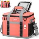 Maelstrom Soft Cooler Bag,Collapsible Soft Sided Cooler, 75 Cans Beach Cooler,Ice Chest,Large Leakproof Camping Cooler,Portable Travel Cooler for Grocery Shopping,Camping,Road Trips, Watermelon