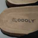 KIDMI Women's Genuine Suede Sandals Cork Footbed Summer Adjustable Slide Sandals, Size -41