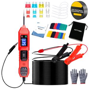 Multifunctional Car Circuit Tester,Digital Display Short Circuit Finder,6-24V AC/DC Car Power Tester, Component Activation Electrical Tester for Trailer Lights Testing/Continuity Testing