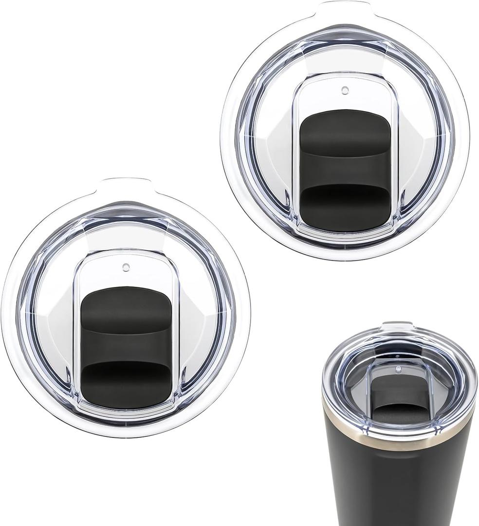 Replacement Lid Compatible with Corkcicle 16oz-2Pack Magnetic Slider Lid, Double Sealing Spill Proof Compatible with Corkcicle Accessories
