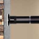 ASHLEYRIVER Room Divider Tension Curtain Rod,Adjustable Window Curtain Rod,No Drilling,Very Secure,Long Tension Rod-83-122 Inch,Black (83-122Inch)