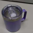 12oz Insulated Coffee Mug with Lid  Includes Two Lids, Stainless Steel Coffee Travel Mug with Handle, Double Wall Vacuum Insulated Camping Mug for Home, Office & Outdoor, Periwinkle Purple