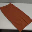 Milumia Girl's Casual High Waist Long Pencil Skirt Comfy Plain Straight Skirts (Brown, 8 Yrs Old)