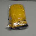 Mens Winter Leather Work Gloves, Warm Thinsulate Lining for Cold Weather Work with Reflective, Thermal Insulated Work Gloves with Leather Palm,100 gram Insulation-M (Orange)