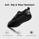HOBIBEAR Women's Wide Toe Box Barefoot Sneakers | Zero Drop | Lightweight Walking Shoes (Black, US 7W)
