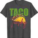 Funny Mexican Taco Lover Taco Tuesday Foodie Mexico Taco T-Shirt (Small, Black)
