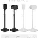 Adjustable Speaker Stands for Sonos Era 100, 100 SL & Era 300, Pair 22"–42" height range, heavy-duty metal construction, cable management and non-slip bases for stable floor placement, Size: 2 Pack