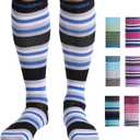 Doc Miller Compression Socks for Women & Men - Knee High Support, 15-20mmHg, Medical Grade, Size - Ideal for Sport, Travel, Nurse, Pregnancy & Varicose Veins, 1 Pair, XL