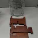 Drink Dispenser with Acacia Wood Stand and Lid,2 Gallon Glass Beverage Dispenser with Stainless Steel Spigot for Parties,Picnics,Barbecues,Lemonade,Sun tea Jar,ice coffee,Laundry Detergent Dispenser