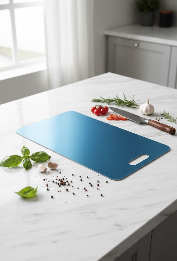 Katuchef Titanium Cutting Board - Upgraded 100% Pure Titanium Cutting Boards for Kitchen Non Toxic, Double-Grade Hygiene Durable Non Moldy Dishwasher Safe Meat Fruit Metal Board (1PC 12 * 18 Inch) (XX-Large)